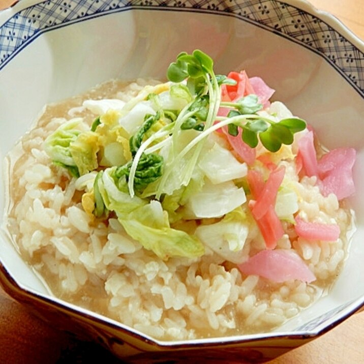 簡単 ダイエット粥 豆腐とご飯同量 漬物3種類 レシピ 作り方 By ジョン リーバス 楽天レシピ